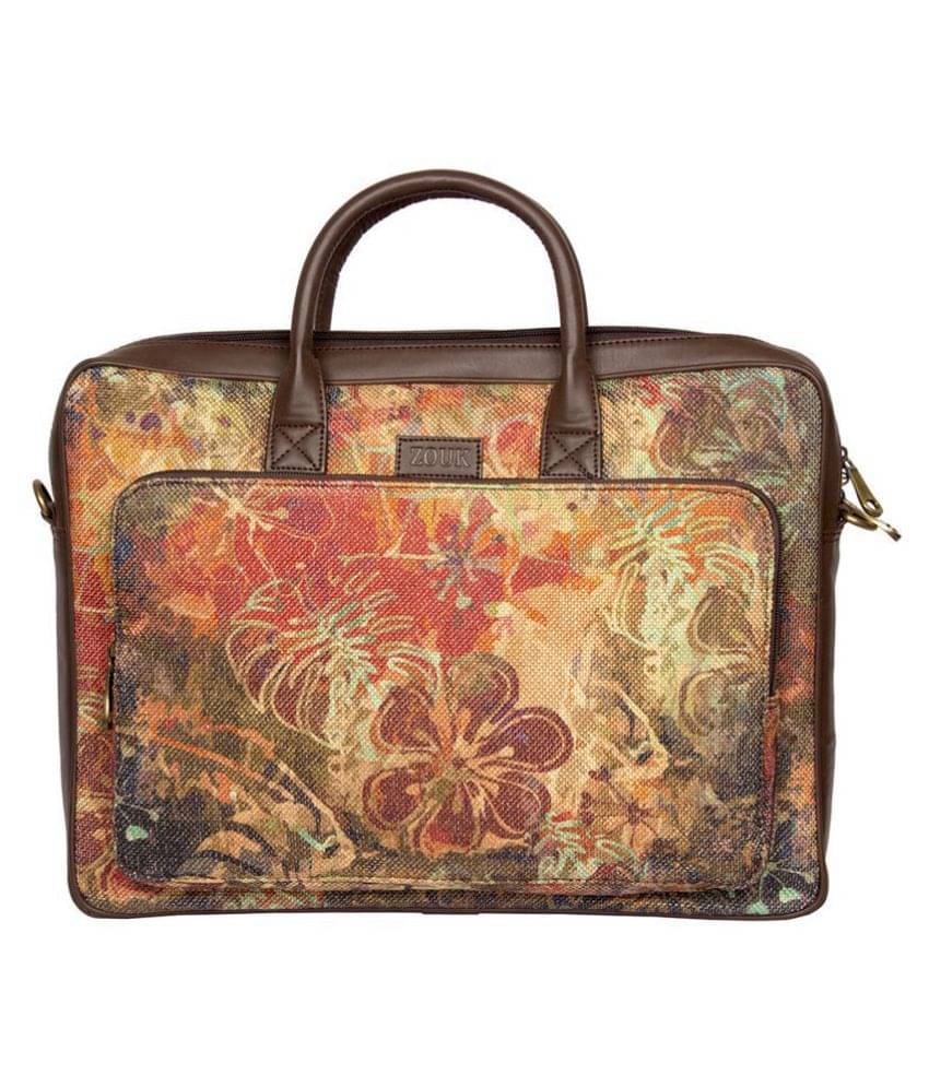     			Zouk Brown Jute Office Bag