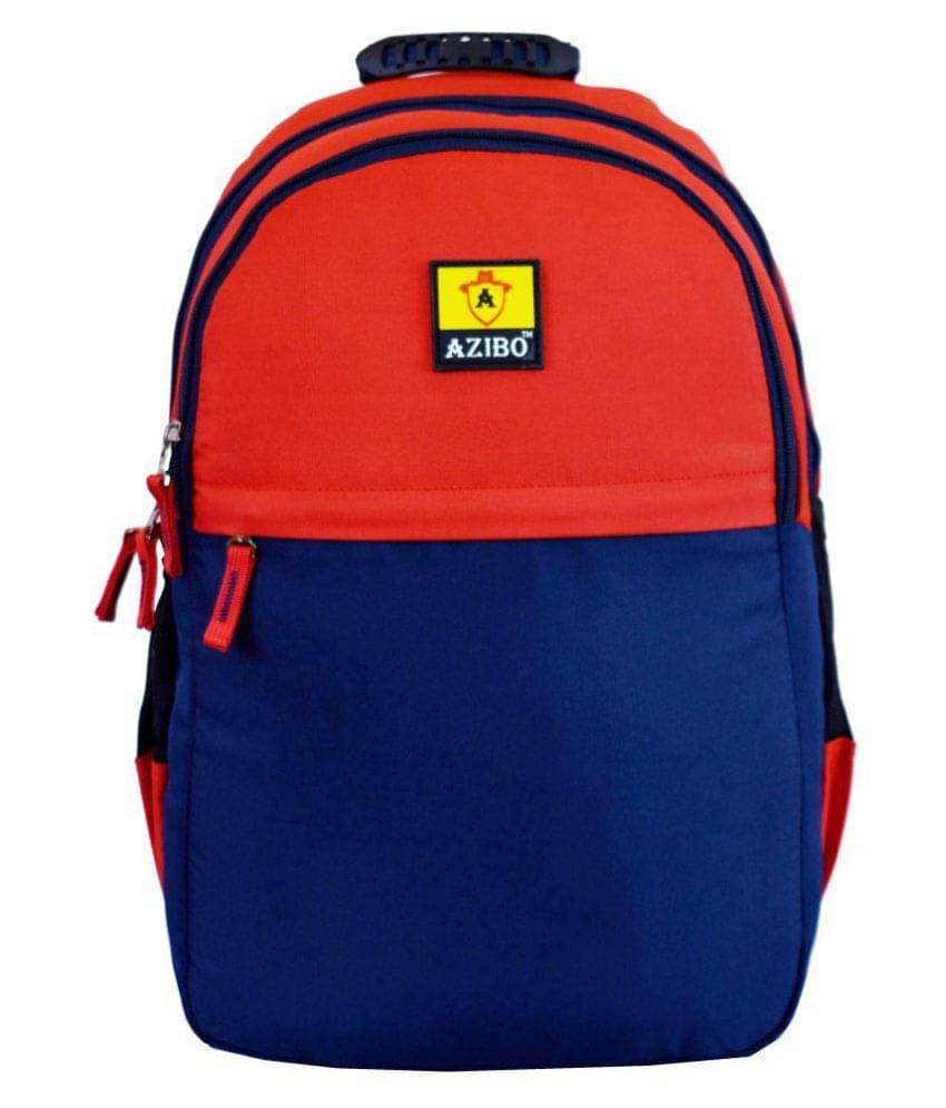     			Azibo Red & Blue Backpack