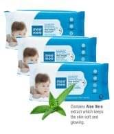 Mee Mee Caring Baby wet Wipes with Aloe Vera-72 Pcs Pack of 3