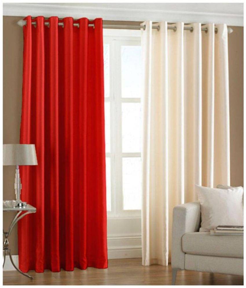 Phyto Home Solid Semi-Transparent Eyelet Window Curtain 5 ft Pack of 2 -Multi Color Phyto Home Solid Semi-Transparent Eyelet Window Curtain 5 ft Pack of 2 -Multi Color