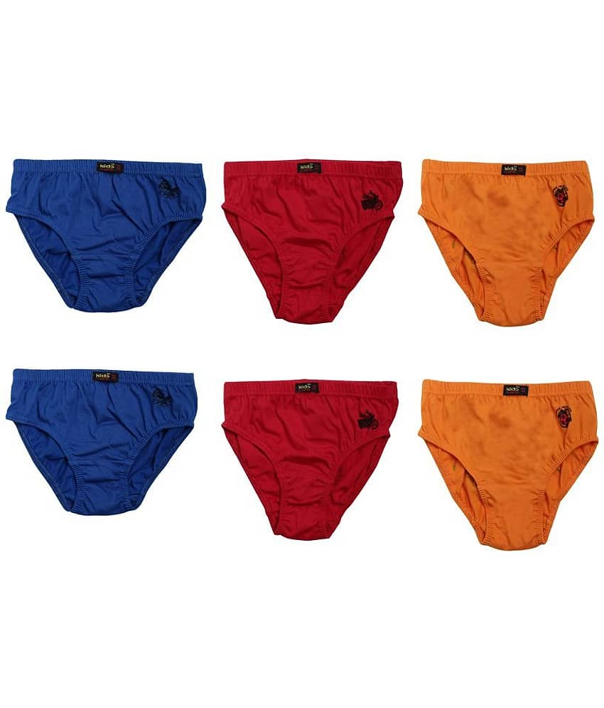 Kids Care Pack of 6 Boys 100% Cotton Briefs ( Multi Color ) - Nightwear & Loungewear | Buy online on ZillyBuy