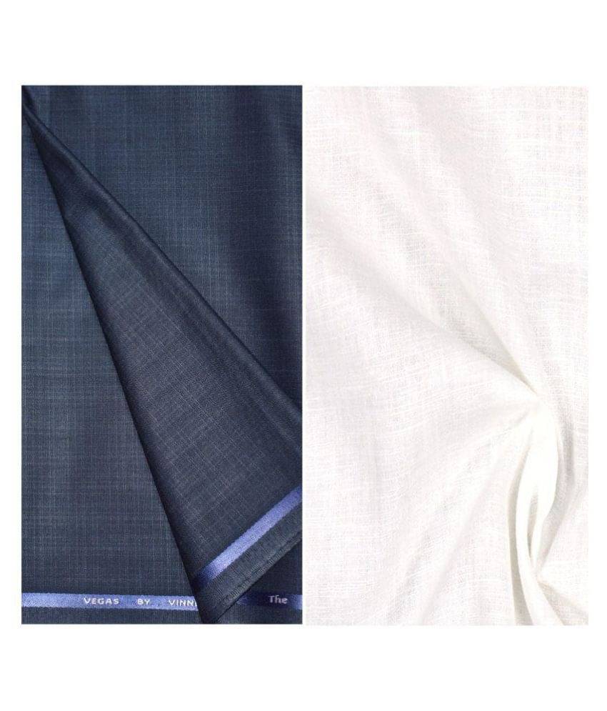 KUNDAN SULZ GWALIOR Multi Cotton Blend Unstitched Shirts & Trousers 1 Pant and Shirt Piece For Men KUNDAN SULZ GWALIOR Multi Cotton Blend Unstitched Shirts & Trousers 1 Pant and Shirt Piece For Men