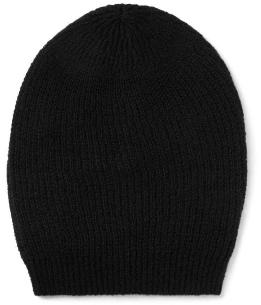     			Tahiro Black Woolen Beanie Cap For Boys