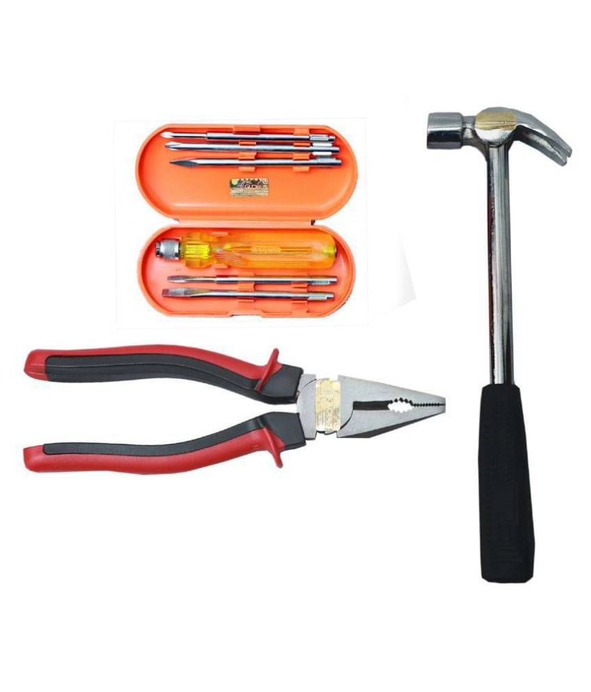     			GLOBUS HAND TOOL SET/3 PCS ( 1/2 LBS HAMMER,SCREWDRIVER SET/6 PCS AND OMBINATION PLIER 8" ( 200 MM ).