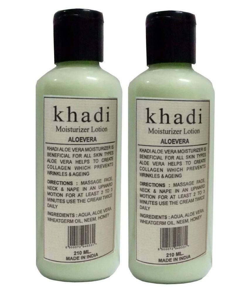     			Khadi Herbal Aloevera moisturizer Lotion Body Lotion ( 420 ml Pack of 2 )
