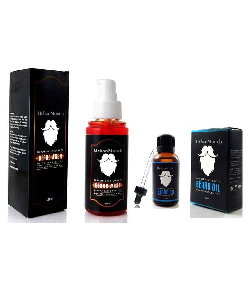     			UrbanMooch Beard wash Beard Oil For Growth 150 ml Pack of 2