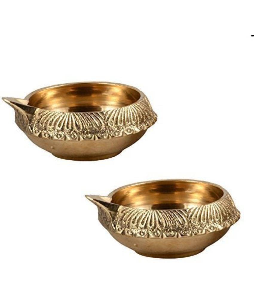Santosh Brass Diwali Gift Kuber Deepak, Diya Oil Lamp For Puja Home Decor 100% Pure Brass (Set Of 2) Santosh Brass Diwali Gift Kuber Deepak, Diya Oil Lamp For Puja Home Decor 100% Pure Brass (Set Of 2)