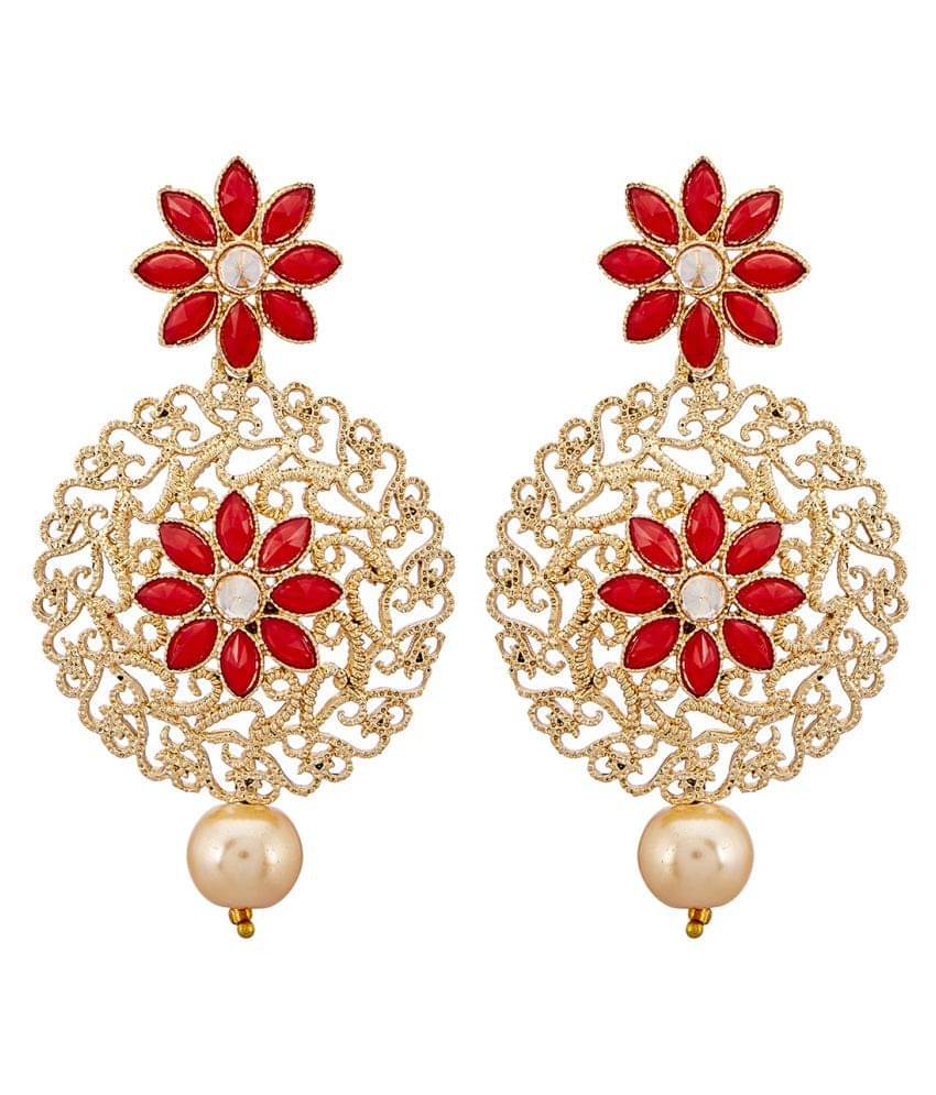 Zeneme Dangle Drop Style Fancy Party Wear Earrings for Girls and Women Zeneme Dangle Drop Style Fancy Party Wear Earrings for Girls and Women