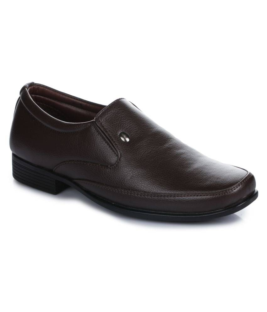     			Action Slip On Non-Leather Brown Formal Shoes