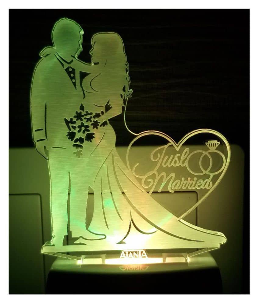 Ajanta Romantic Love Couple Code: 2086 i Love Cuple I LOVE Heart Just Married Night Lamp Multi - Pack of 1 - Electricals | Buy online on ZillyBuy