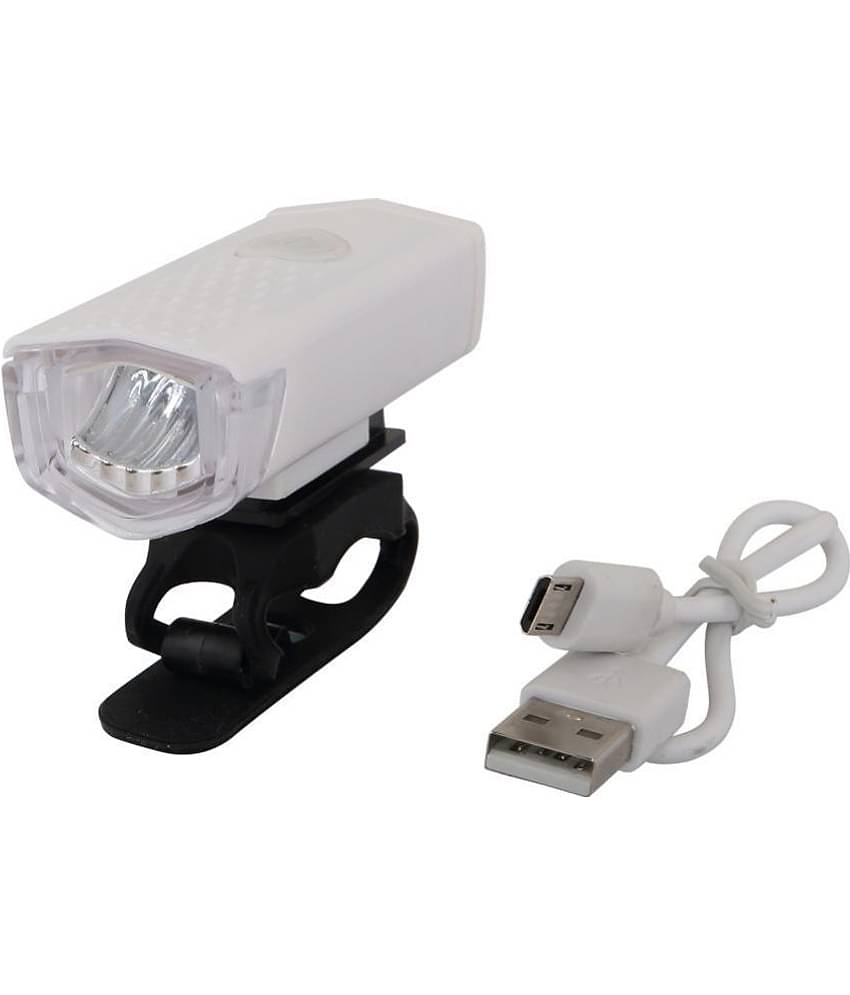 Dark Horse Bicycle USB Rechargeable LED Headlight with 3 Modes 300 LM Cycling Light Flashlight,Compact in Size, White