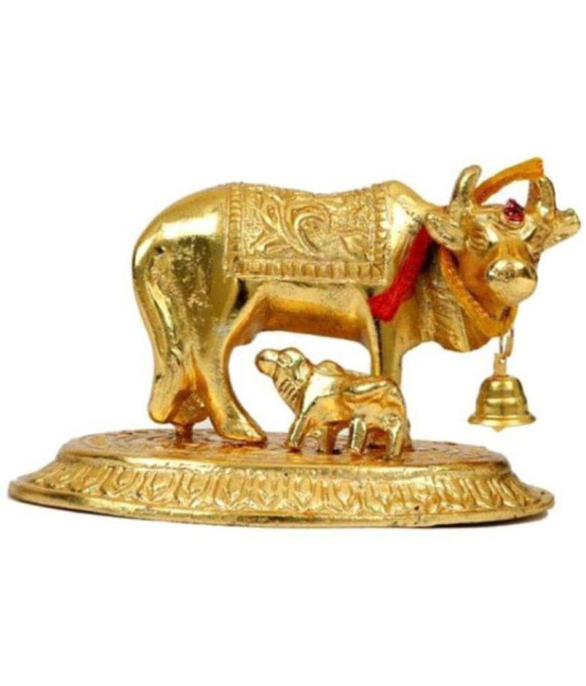     			9XM laxmi ganesh Kamdhenu Cow Brass Idol