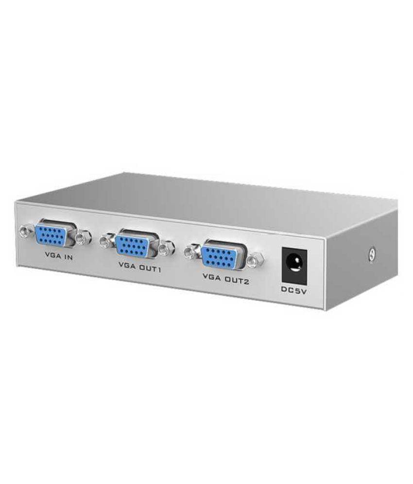     			2 Port VGA Splitter Box - Connect 2 Monitors With 1 PC Laptop, VIDEO SPLITTER