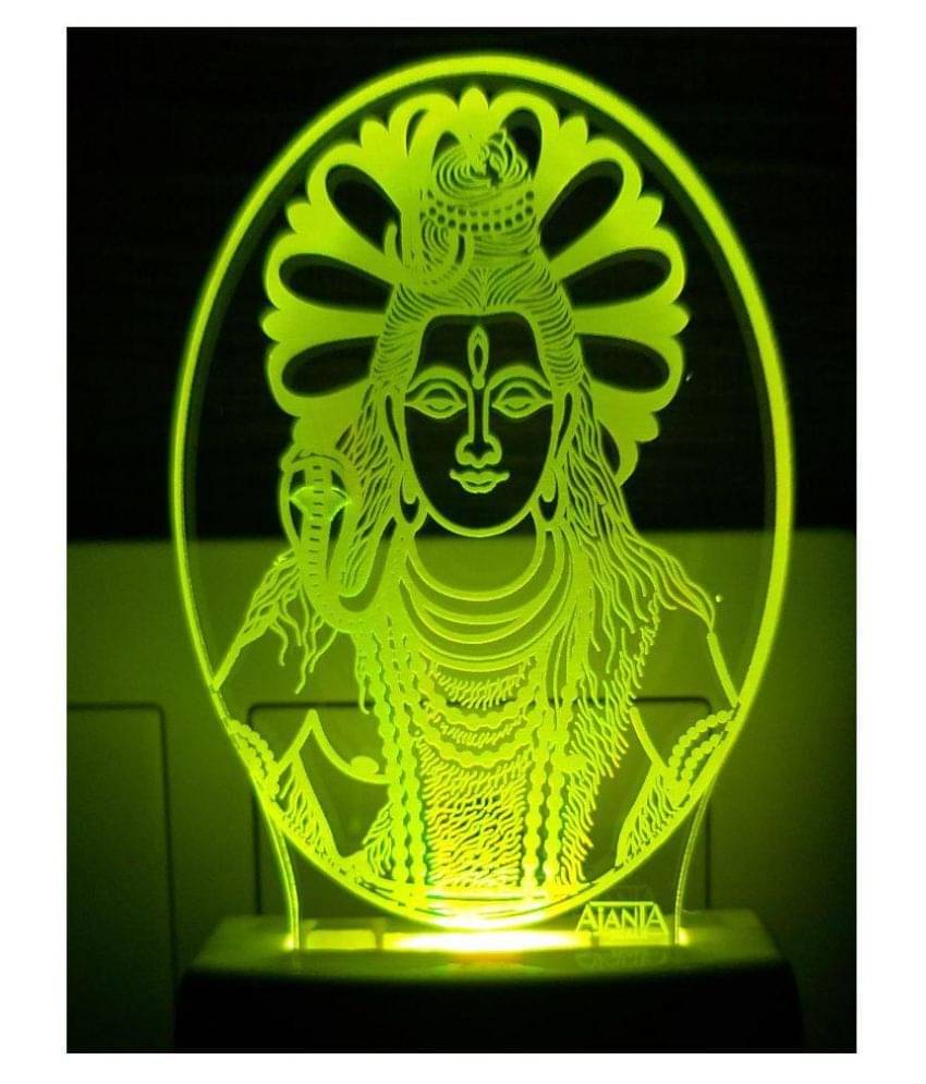 Ajanta lord Shankar Bhagwan code 2105 3D Night Lamp Multi - Pack of 1 Ajanta lord Shankar Bhagwan code 2105 3D Night Lamp Multi - Pack of 1
