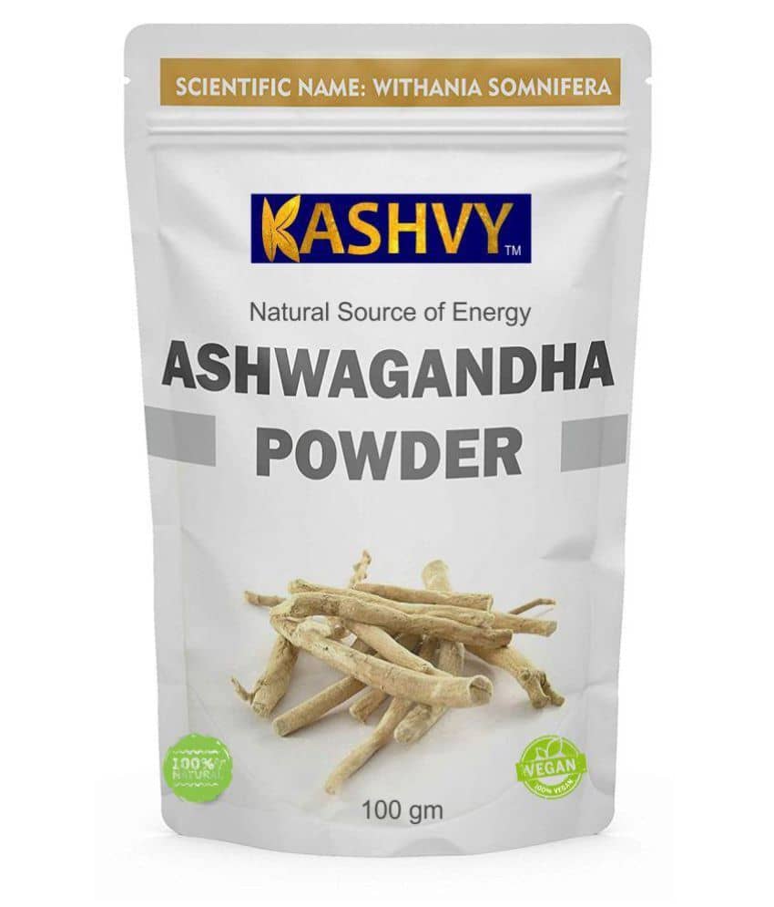 Kashvy Ashwagandha Powder (Withania Somnifera) 100 gm Minerals Powder