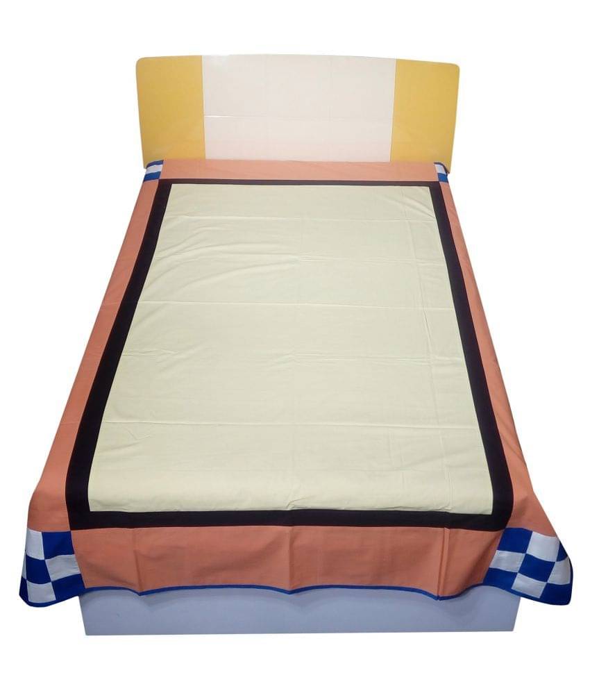     			HUGS N RUGS Cotton Single Bedsheet ( Yellow )