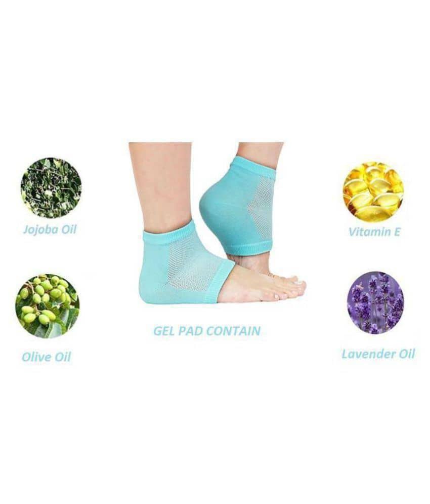 9 UINE Silicone Gel Heel Socks With Gel Pad Foot Protector Free Size - Socks | Buy online on ZillyBuy
