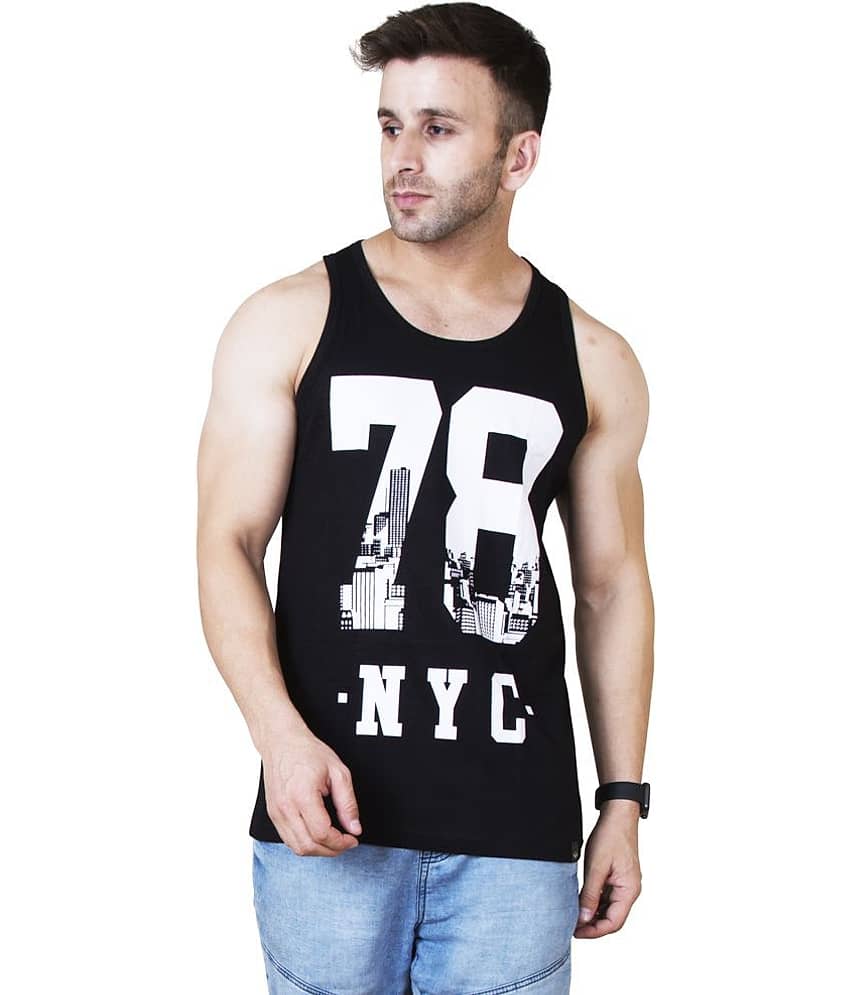 Veirdo Pack of 1 Cotton Sleeveless Vest For Men ( Black ) - Nightwear & Loungewear | Buy online on ZillyBuy