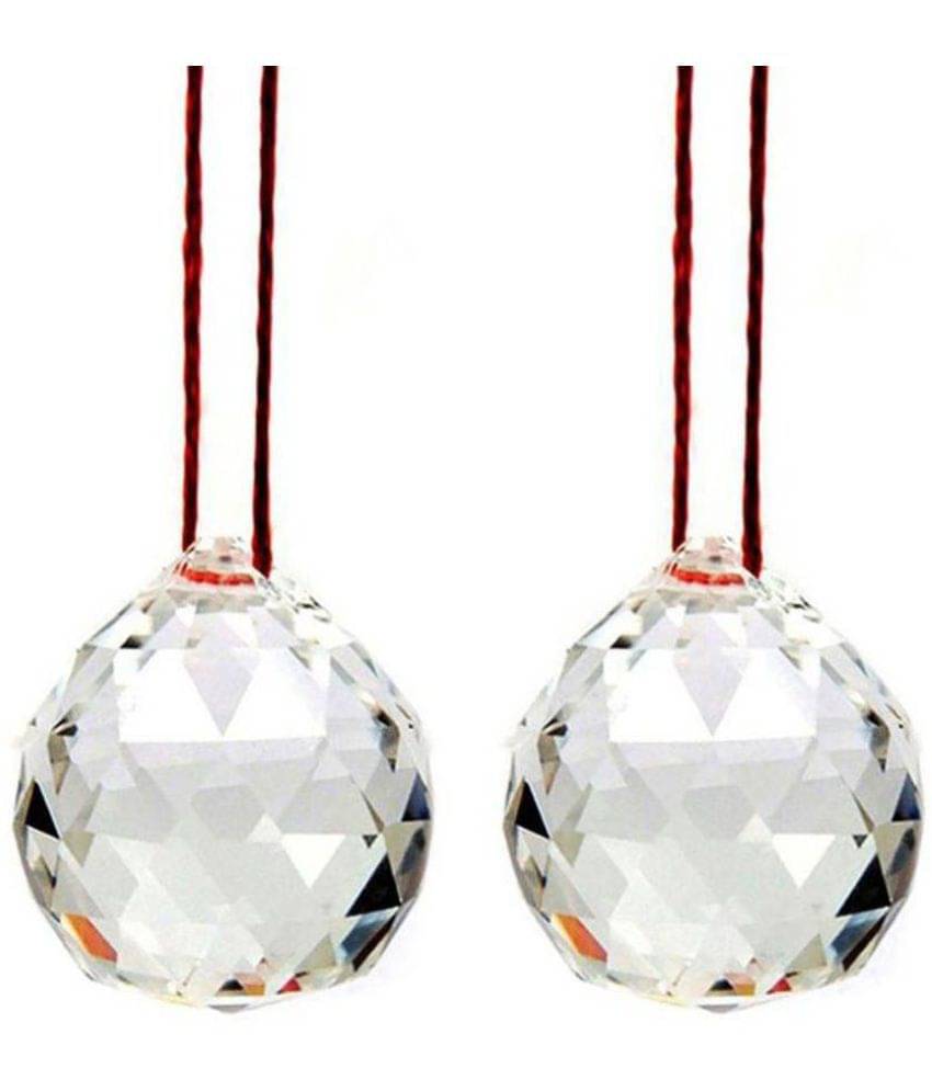     			S.S Collection Glass Hanging Crystal Ball Pack of 2