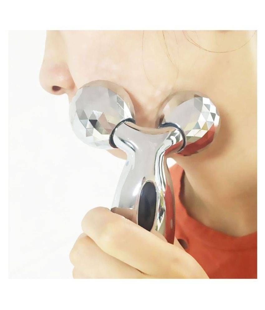     			KALOPSIA INDUSTRIES Face Roller 3D Y Shape Aluminium Big Roller Microcurrent MASSAGER