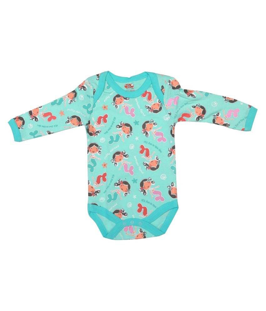     			Kaboos Multicolour Cotton Romper (Long Sleeves)