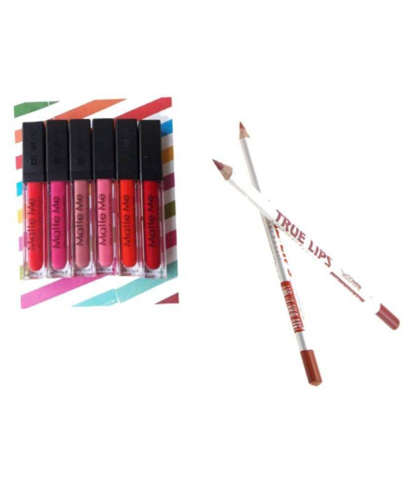 ADS Matte Me Ultra Smooth Liquid Lipstick Set Of 6 Free 2 Lip Pencil 6 ml ADS Matte Me Ultra Smooth Liquid Lipstick Set Of 6 Free 2 Lip Pencil 6 ml