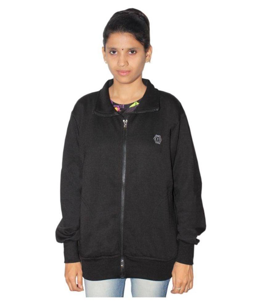     			Goodluck Woollen Black Non Hooded Sweatshirt