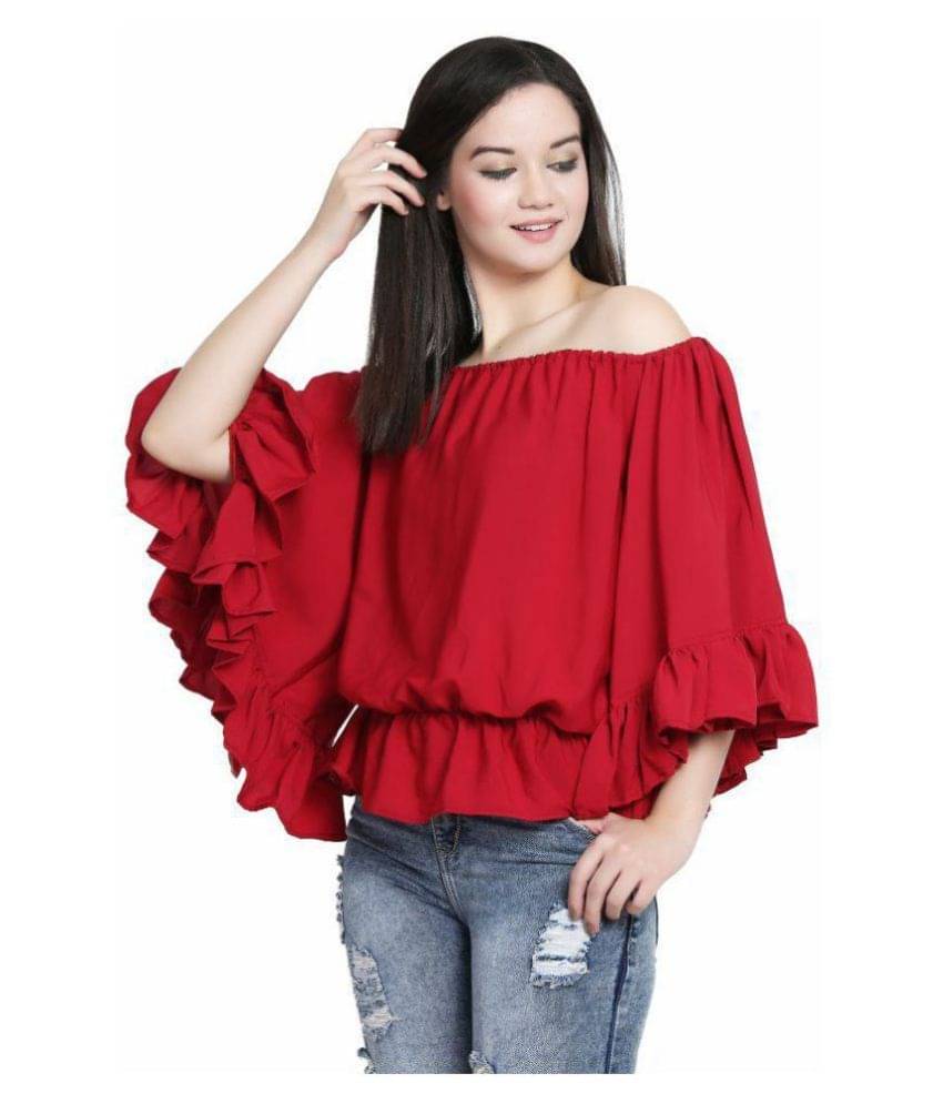     			KMB ROYAL Crepe Regular Tops - Maroon