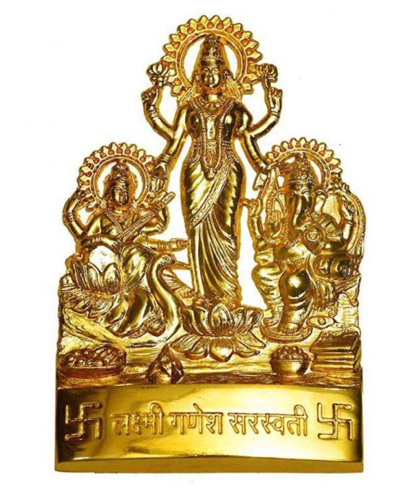 RUDRA DIVINE Lakshmi Ganesha Saraswati Idol ( 7 cm ) RUDRA DIVINE Lakshmi Ganesha Saraswati Idol ( 7 cm )