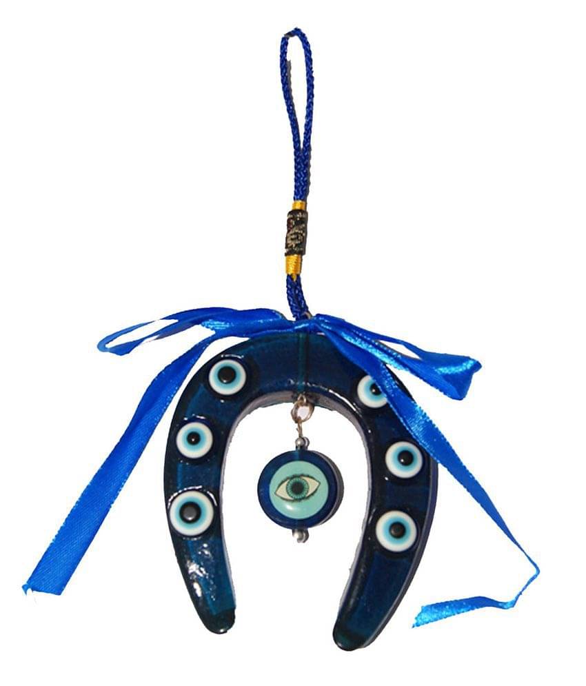     			King & Queen Fengshui Evil Eye With Horse Shoe Hanging
