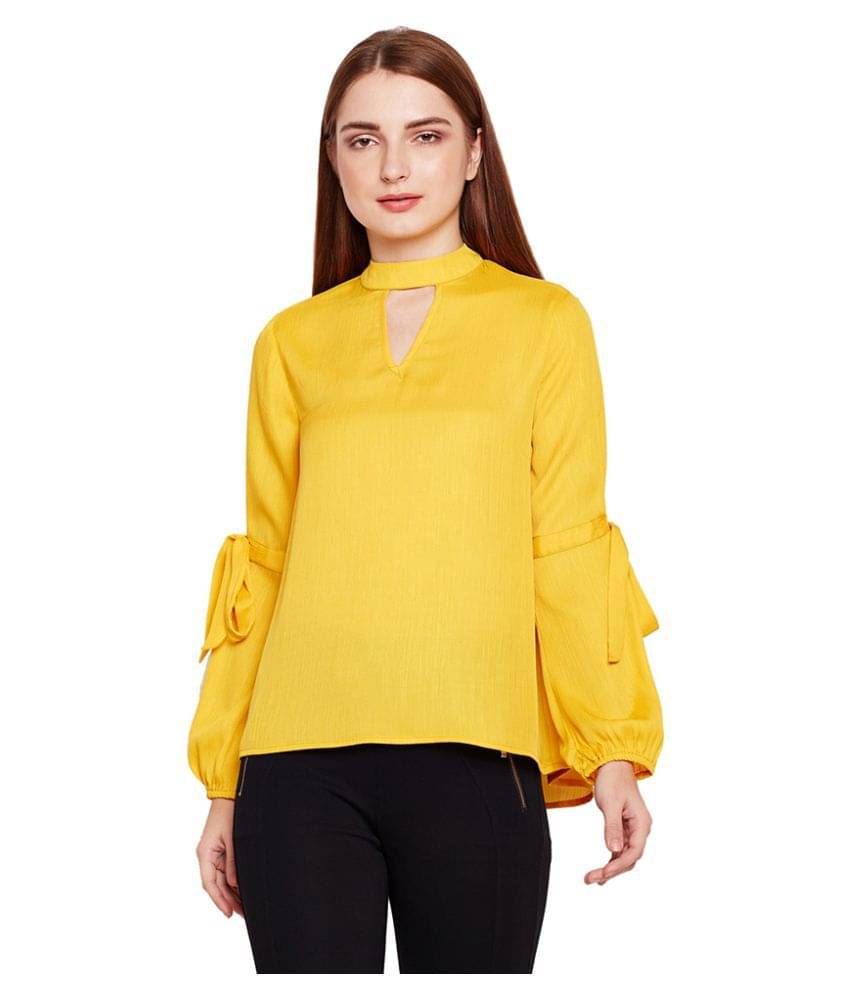 Oxolloxo Women's Polyester Regular Top ( Yellow ) Oxolloxo Women's Polyester Regular Top ( Yellow )