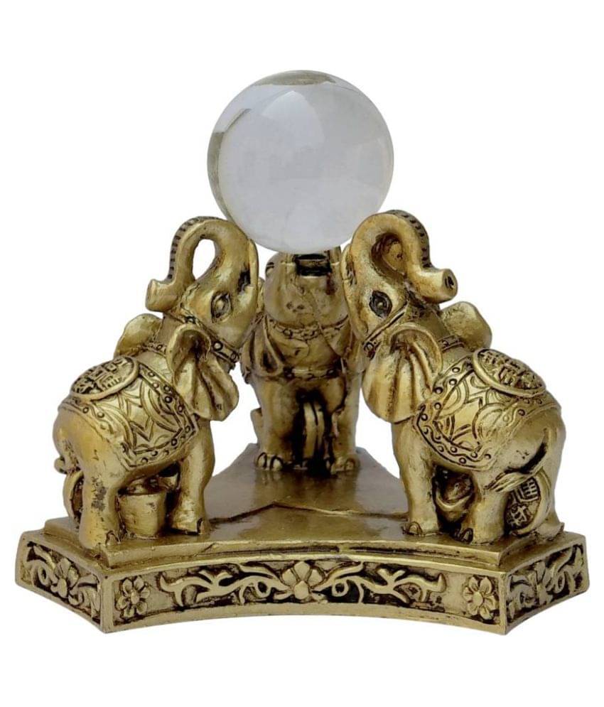 DD1 Feng Shui /Triple Elephent With Crystal Ball For Wish, Wealth, Happyness & Prosperity DD1 Feng Shui /Triple Elephent With Crystal Ball For Wish, Wealth, Happyness & Prosperity