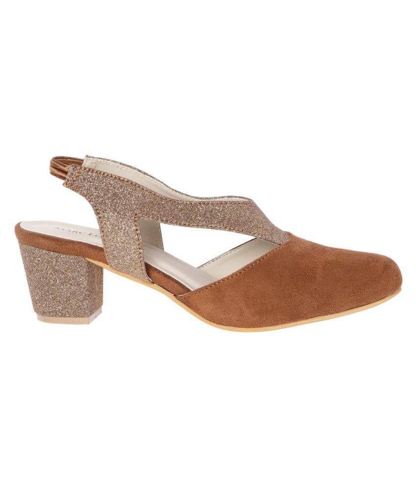     			MARC LOIRE Brown Block Heels