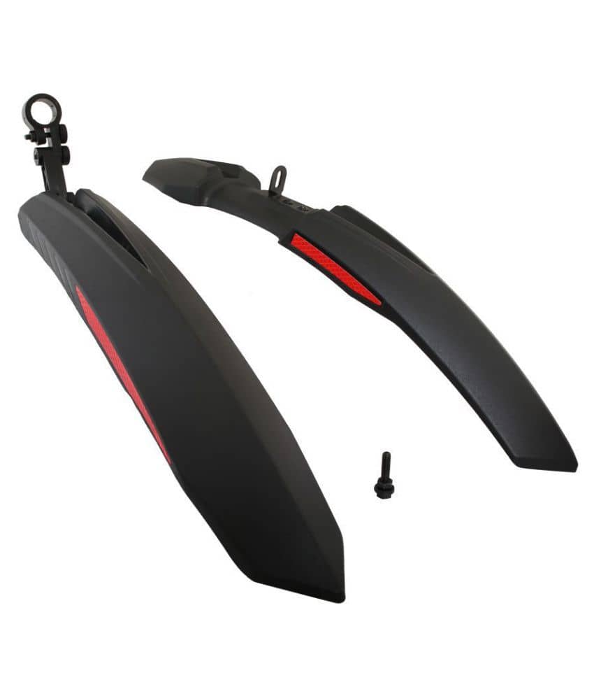 Dark Horse Bicycle Atom Mudguard with Reflective Tape, Black-Red - Sports and Fitness Equipment | Buy online on ZillyBuy