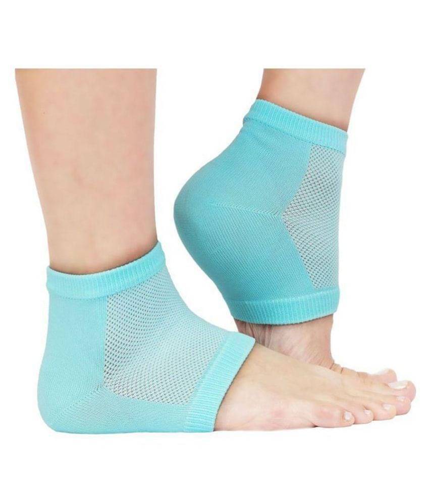     			9 UINE Silicone Gel Heel Socks With Gel Pad Foot Protector Free Size