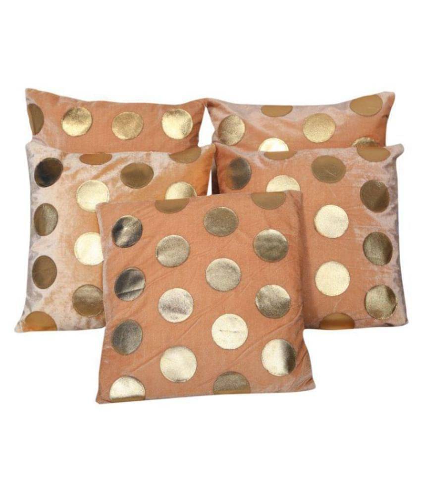     			Color Expressions Set of 5 Velvet Cushion Covers 40X40 cm (16X16)