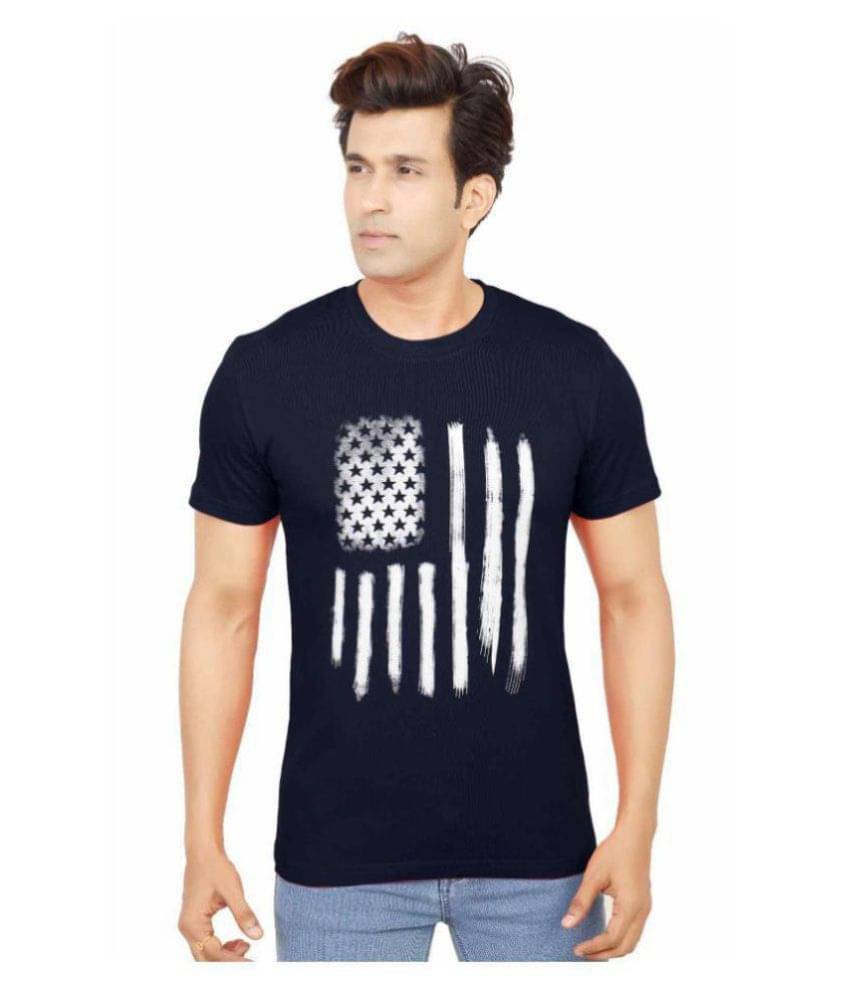 JACK & JURY Pack of 1 Cotton Regular Fit Men's T-Shirt ( Navy Blue ) JACK & JURY Pack of 1 Cotton Regular Fit Men's T-Shirt ( Navy Blue )