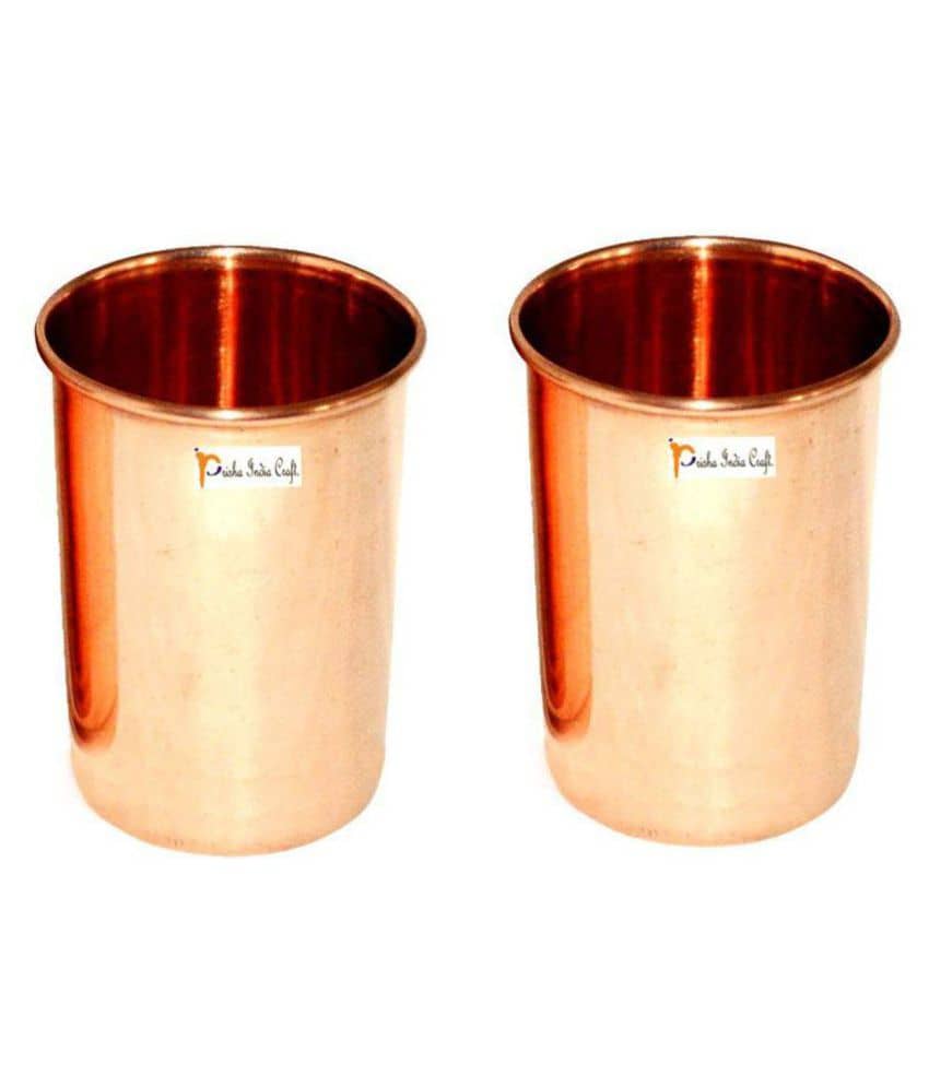 Prisha India Craft Copper 320 ml Glasses