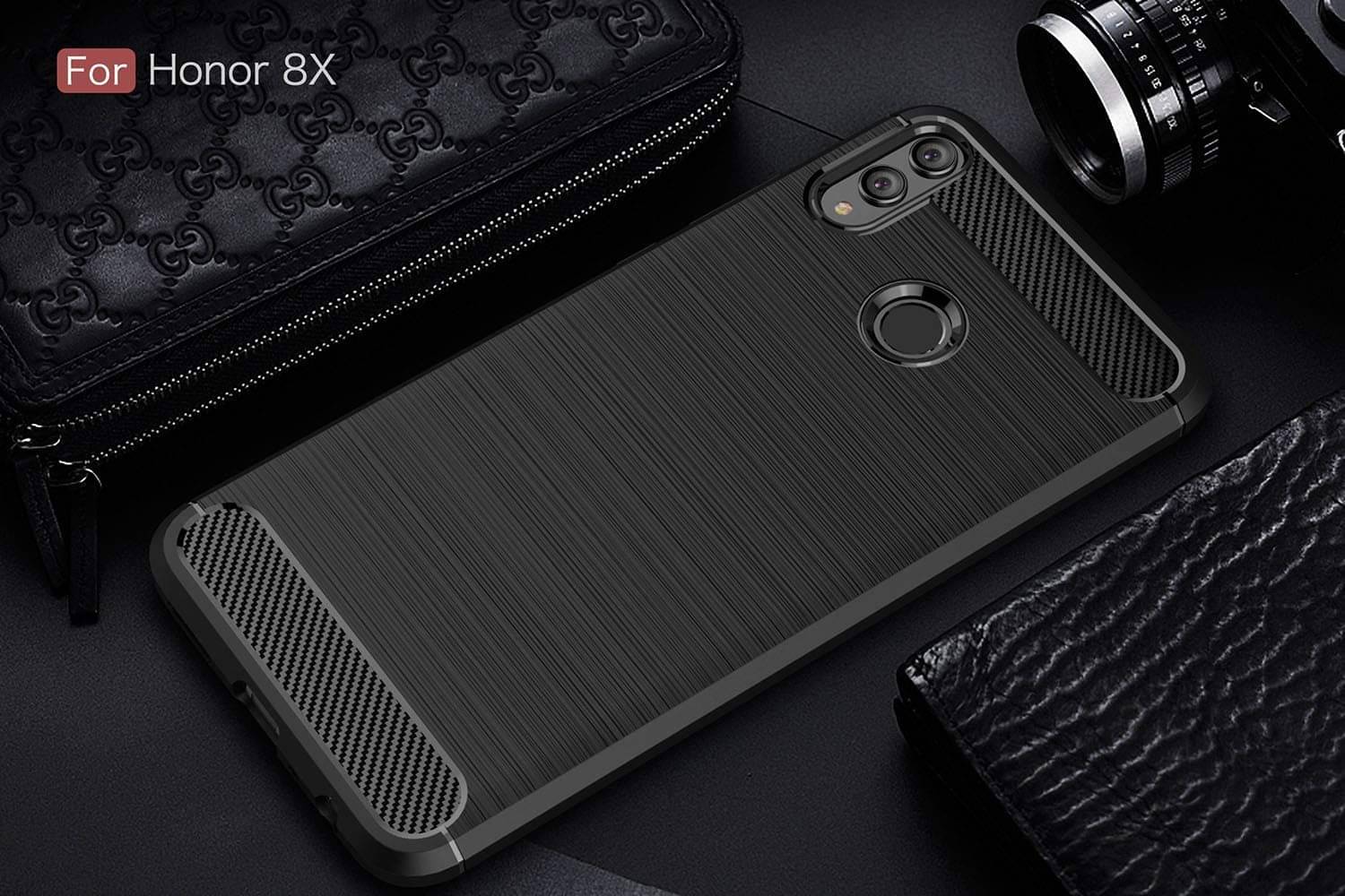     			Honor 8X Plain Cases Spectacular Ace - Black