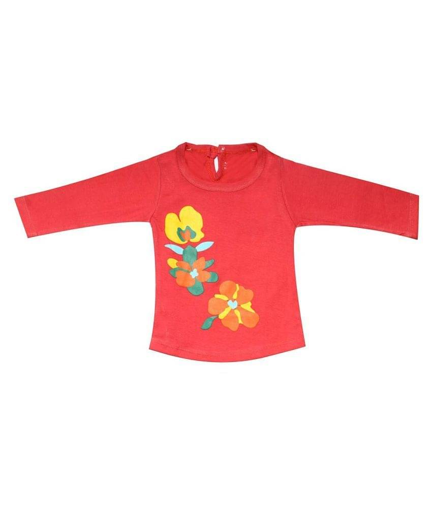     			Babeezworld Pack of 1 Baby Girls 100% Cotton Tops ( Red )