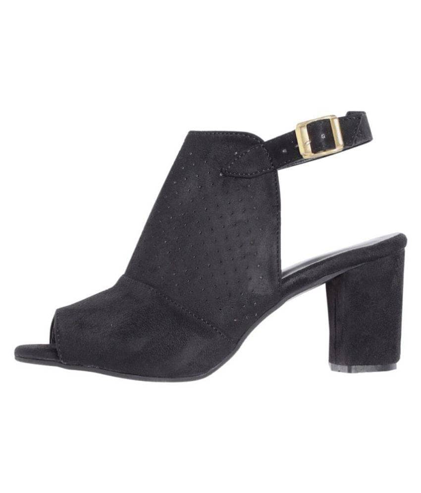     			MARC LOIRE Black Block Heels