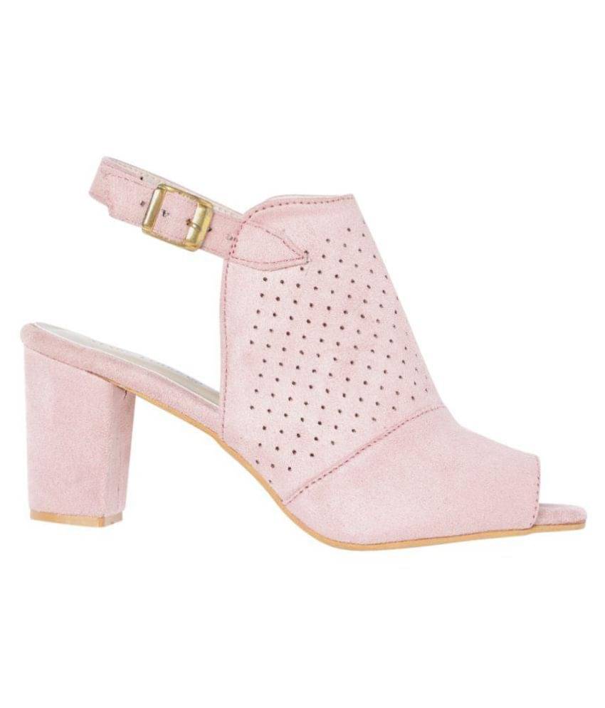 MARC LOIRE Pink Block Heels     			MARC LOIRE Pink Block Heels