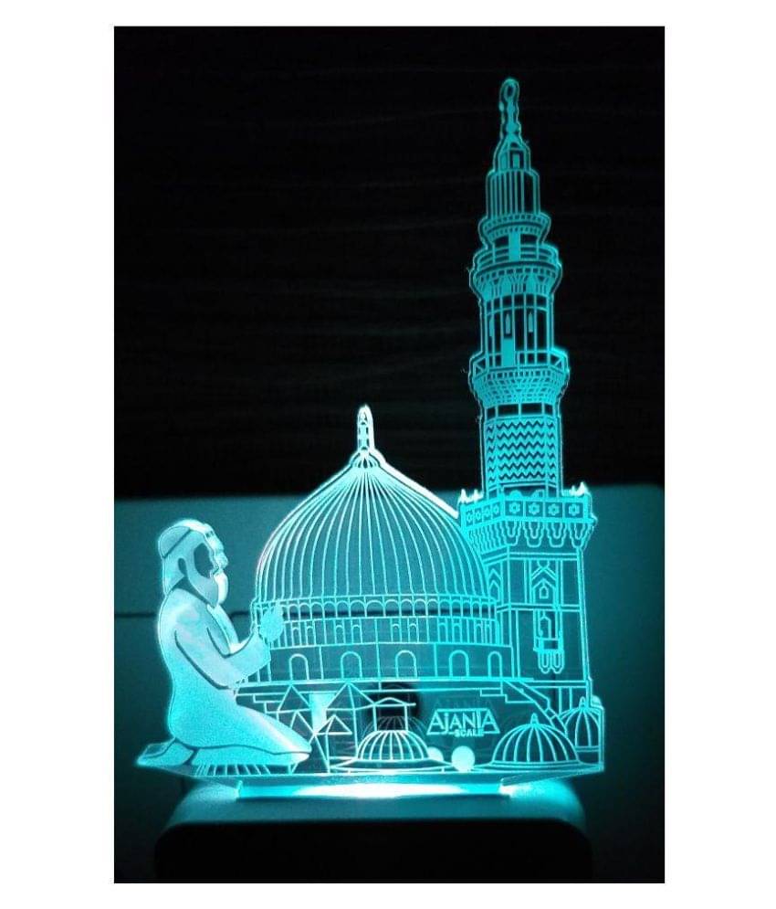 Ajanta Macca Madina Islamic code 2109 3D ( PEN STAND FREE ) Night Lamp - Pack of 1 Ajanta Macca Madina Islamic code 2109 3D ( PEN STAND FREE ) Night Lamp - Pack of 1