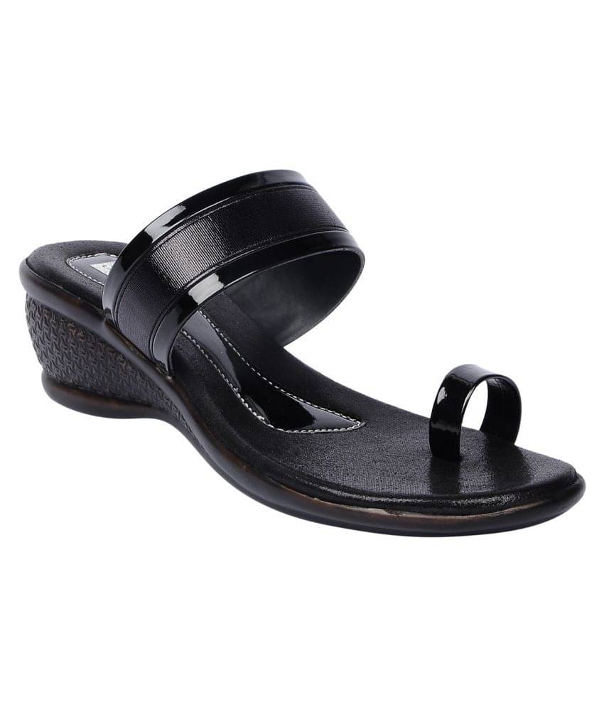 Feel It - Black Women's Wedges Heels