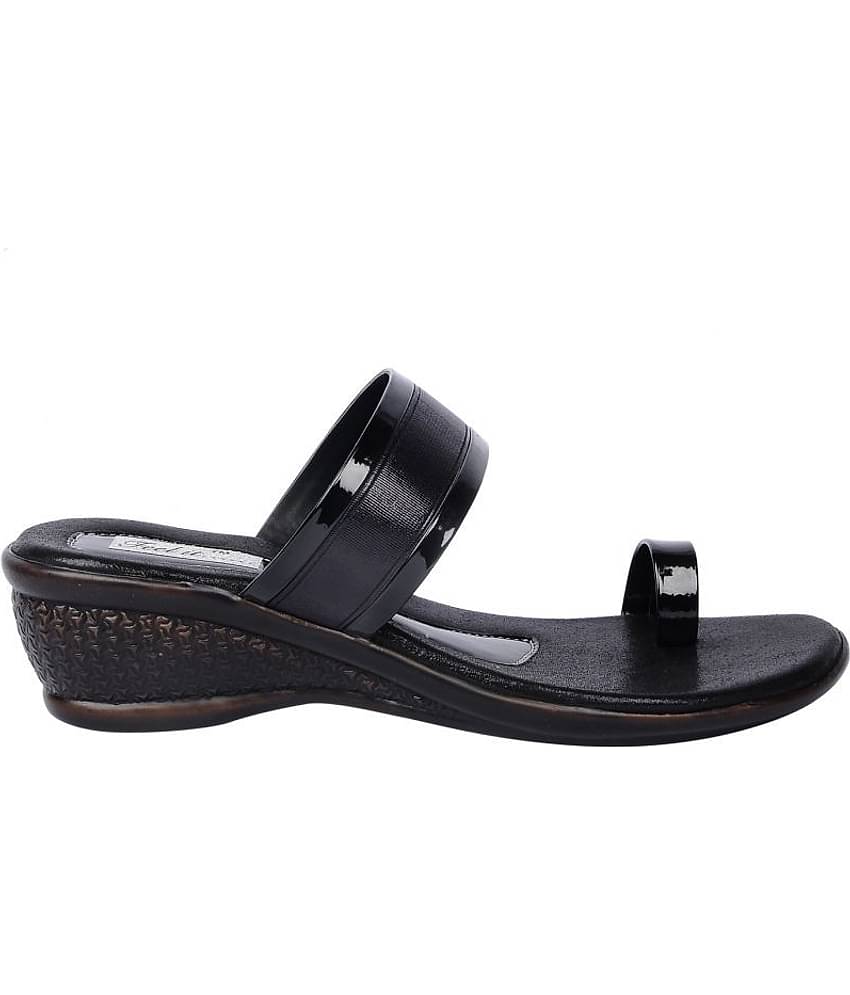 Feel It - Black Women's Wedges Heels