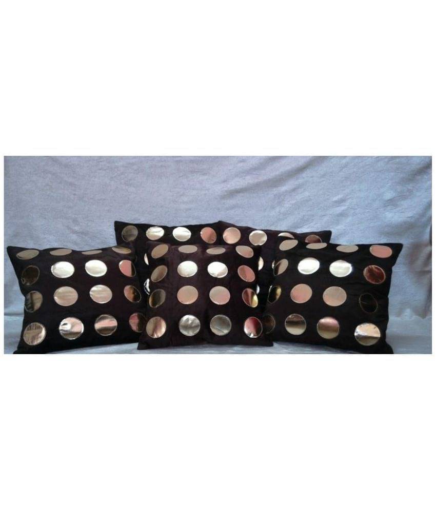     			Color Expressions Set of 5 Velvet Cushion Covers 40X40 cm (16X16)