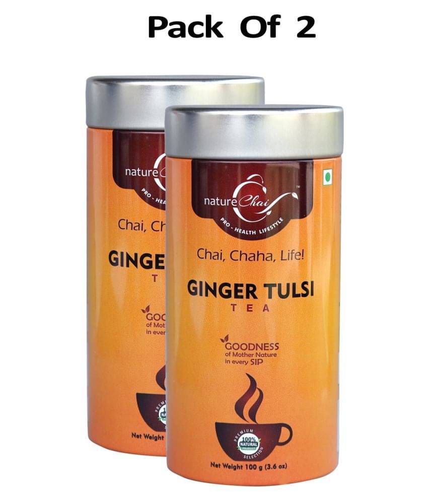 nature Chai Ginger Tulsi Tea Loose Leaf 100 gm Pack of 2 nature Chai Ginger Tulsi Tea Loose Leaf 100 gm Pack of 2