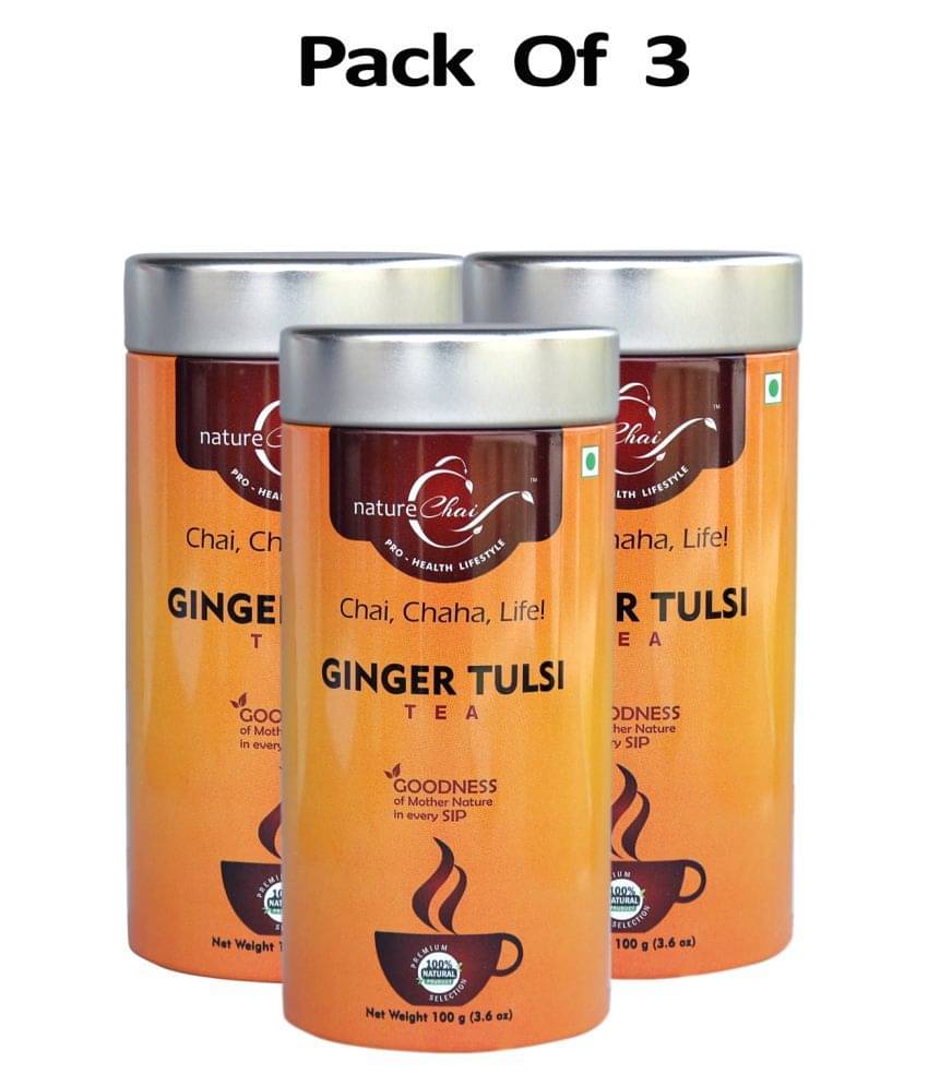     			nature Chai Ginger Tulsi Tea Loose Leaf 100 gm Pack of 3