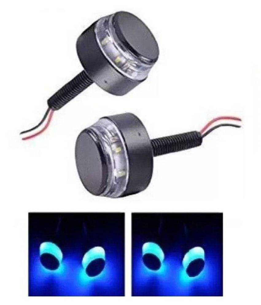     			Bike Handle Bar Indicator fog light  / Bike Parts - Blue Light - Set of 2
