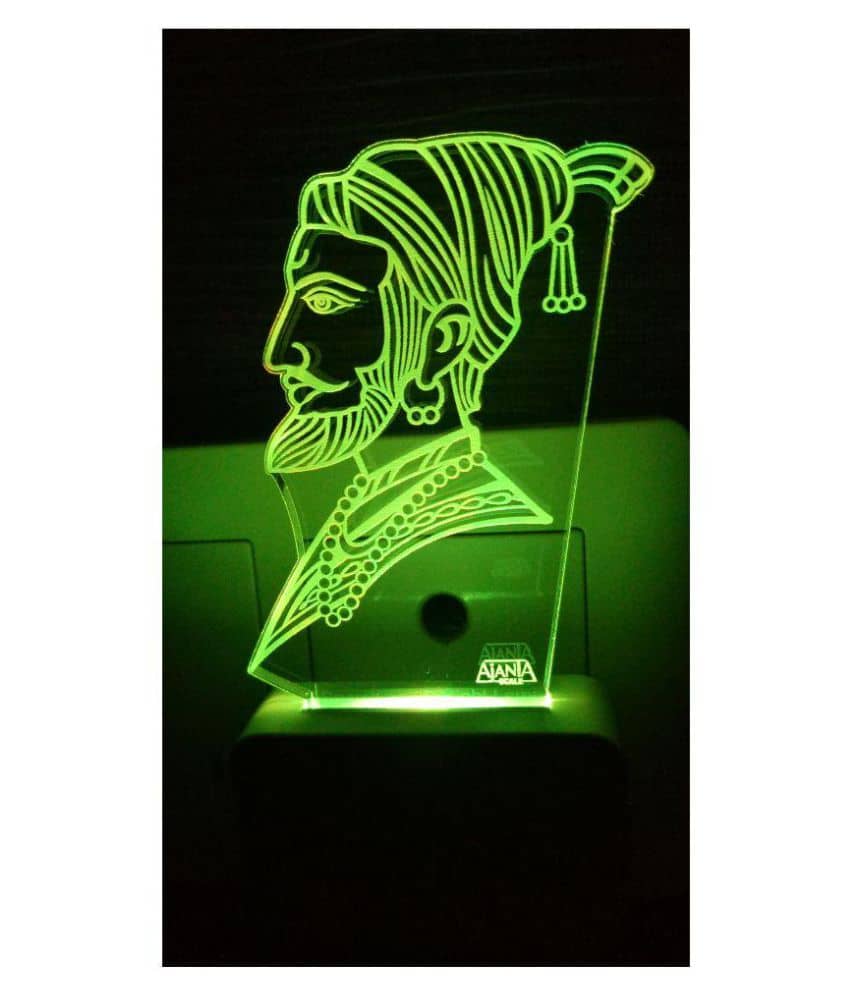 Ajanta Shivaji Maharaj code; 2068 3D Night Lamp Multi - Pack of 1 - Electricals | Buy online on ZillyBuy